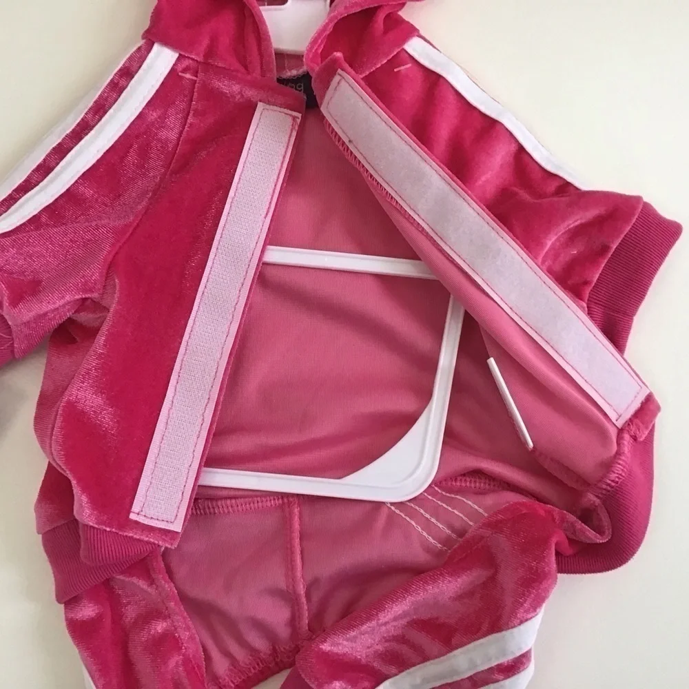 FABDOG HOT PINK Velour JOGGING OUTFIT Puppy/Dog Size small NWT